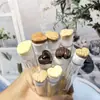 Mini Escova de Cílios Cartoon com Tubo, Tubo Independente Portátil Escova de Cílios Descartável, Escova de Cílios Embalada em Tubo Penteador de Cílios de Beleza
