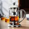 Prensa Francesa de Vidro Espesso Resistente ao Calor Filtro de Aço Inoxidável Cafeteira Doméstica Filtro Prensa Cafeteira Manual Pour-Over Filtro