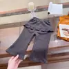 Conjunto de Dos Piezas para Niña FHW con Top a Rayas de Cuello Peter Pan y Pantalones de Campana, Nuevo Conjunto Casual Estilo Primavera y Otoño para Niños