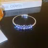 Pulsera Apilable de Lujo Ligero Estilo Celebridad con Circonita de Diamante Completa Brillante para Mujer, Nicho Exquisita Elegante, Nueva Tendencia 2025