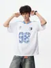 Camiseta de Jersey Estilo Deportivo Fina de Verano para Hombres y Mujeres, Malla Transpirable de Secado Rápido Manga Corta Holgada Casual Pareja Manga de Cinco Puntos