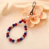 Cadena de Bolas con Diamantes Incrustados de Arcilla Manchada Artefacto Antiperdida Cadena para Teléfono Móvil Cuentas DIY Cordón para Teléfono Móvil Colgante Creativo para Bolso