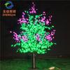 Led hardcore árbol luz rosa hoja verde decoración de árbol luminoso luz de paisaje de patio exterior proyecto luz de árbol de paisaje luminoso