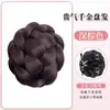 Diadema de Cabeza Redonda Dorada Mil Trenza Retorcida Textura del Cabello Brote Agarrador de Cabeza Cabello Artificial Aumentar Volumen Peluca de Cabello Bolsa para el Cabello