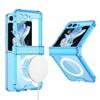 Adecuado para Funda de Teléfono Móvil Samsung Z Flip7/6/5 4/3 Bisagra de Bolsa de Aire Carga Inalámbrica Anillo Magnético Cubierta Protectora Anticaída