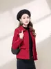 Elegante Abrigo Corto de Lana para Mujer 2026 Otoño e Invierno Estilo Coreano Ajustado Elegante Blazer de Lana Tendencia Estilo Chanel