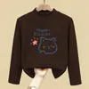 Roupa térmica feminina com forro de fleece, novo estilo outono e inverno 2026, segunda pele infantil de manga comprida, camiseta interna escovada para meninas
