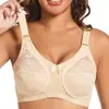 Sujetador transfronterizo ultradelgado de talla grande copa completa comercio exterior encaje sexy sin esponja sin aro de acero transparente ropa interior europea y americana