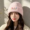 Nuevo Sombrero de Lana Pequeño Fresco Versátil Estilo Coreano Otoño e Invierno Moda Protección para los Oídos Dopamina Cubrecabezas Cálido para Exteriores Sombrero de Punto