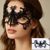 Máscara de Encaje Irregular Estampada en Oro de Media Cara para Fiesta de Halloween Máscara de Baile Accesorios para Actuación Cosplay