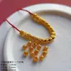 Acessórios Banhados a Ouro Prata Método Antigo S925 Cinzel Gravado Guirlanda de Cânhamo Lanterna de Contas de Oito Costelas Contas a Granel Corda para Pulseira DIY