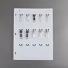 Portatarjetas con Cremallera Tarjeta de Muestra en Stock 3 # 5 # 8 # 0 # Accesorios de Cremallera Libro de Muestras Negro Universal