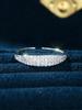 Novo Anel Tendência Estilo Noite Zircônia Full Diamond Prata S925 Francês