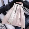 Jaqueta externa três em um para homens e mulheres, conjunto de duas peças destacável de plumas e fleece, roupa de trabalho quente para outono e inverno