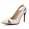 Zapatos de Mujer Talla Grande Puntiagudos Huecos Zapatos de Tacón Alto Sexys talla grande Comercio Exterior T2610