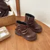 Botas de moda de corte bajo con cremallera lateral para niñas, colección otoño/invierno 2026 para niños, retro, sencillas, versátiles, botas de suela plana