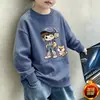 Estilo Nuevo Otoño Sudadera para Niños Estilo Academia Cuello Redondo Pulóver Niños Medianos y Grandes Lindo Dibujo Animado Manga Larga Superior Moderno
