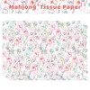 Papel de Copia para Mahjong Acuarela Wx329 17g Caramelo de Regalo Papel de Envoltura a Prueba de Humedad Decoración de Mariposa y Flor Papel de Pera