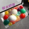 Alfombrilla absorbente de piso de tierra de diatomeas con estampado de guijarros 3D para baño y inodoro, alfombrilla para pies de secado rápido, alfombrilla antideslizante para entrada