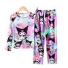 Novos Pijamas Infantis para Meninas 2025, Conjuntos Finos de Manga Longa para Primavera e Outono, Roupas de Casa de Verão para Meninas Pequenas e Crianças Mais Velhas Atacado