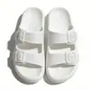 Nuevas Pantuflas de Suela Gruesa 2026, Sandalias de EVA Resistentes al Desgaste con Doble Hebilla, Pantuflas de Verano para Pareja, Mujeres, para Exteriores y Interiores con Sensación de Amortiguación Suave
