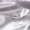 Anillo Nuevo de Industria Pesada de Primavera Hora de Correr Anillo Cruzado Femenino Nicho Apertura Ajustable Anillo que No se Desvanece