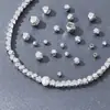 Contas Geométricas de Rombos em Prata de Lei S925, Contas Espaçadoras, Contas Soltas, Acessórios de Prata de Lei, Colar DIY Feito à Mão, Pulseira, Materiais para Miçangas