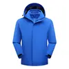 Chaqueta tres en uno de otoño e invierno para hombres y mujeres, con forro interior desmontable, capucha y diseño de dos piezas, que ofrece protección a prueba de viento e impermeable para actividades al aire libre y montañismo