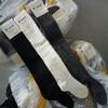 Calcetines estilo JK Corea del Sur calcetines negros para pantorrilla medias calcetines de algodón puerta este lunares pequeños grandes estilo universitario little red book