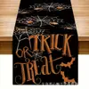 Camino de Mesa Transfronterizo de Nuevo Estilo con Acabado de Alta Gama, Tela Colgante para Fiesta de Halloween, Decoración para Mesa de Comedor de Sala de Estar, Personalización de Mantel de Nuevo Estilo