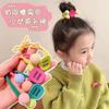 Banda para el cabello de color para niños japonesa y coreana, anillo para el cabello duradero, cuerda para el cabello para coleta, estudiantes, cuerda para la cabeza de alta elasticidad, puesto un yuan