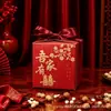 2026 Nova Nossa Família Tem Doce Caixa de Alegria Estilo Chinês Casamento Noivado Lembrança Quadrada de Alto Padrão Caixa Vazia Atacado