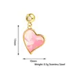 Estilo Europeu e Americano Luxo Leve Aço Inoxidável Banhado a Ouro 18K Contas de Furo Grande Coração Urso Fechadura Acessórios para Pulseira Colar DIY Pingente