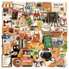 50 Pegatinas de Té de la Tarde de Cafetería Curativa, Imágenes de Ilustración de Café, Pegatinas Transparentes Decorativas para Cuaderno Diario DIY
