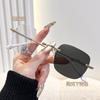 Gafas Presbiónicas Puras Gestapo Sensibles a la Luz Anti-luz Azul con Decoloración Anti-luz Azul Lujo Ligero Sin Montura Montura Grande Gafas Presbiónicas