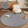 Alfombra Redonda Sencilla Estilo Wabi-sabi para Sala de Estar Yute Sintético Resistente a la Suciedad Alfombrilla de Fácil Cuidado Resistente al Desgaste A Prueba de Arañazos de Gato Alfombra Antideslizante Silla de Oficina