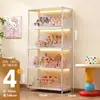 Vitrine de Acrílico com Luzes, Suporte de Exibição Transparente à Prova de Poeira para Modelos de Brinquedo, Blocos de Montar e Vitrine para Blind Boxes