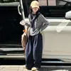 Conjunto de Chal a Rayas para Niñas Primavera y Otoño 2026 Nuevo Estilo Coreano Moda Casual Holgado Conjunto de Dos Piezas para Niñas Mayores