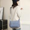 Bolso de hombro multicapa de gran capacidad con diseño de zorro colorido para mujer, bolso de mensajero impermeable para actividades al aire libre, bolso sencillo