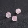 Cristal Rosa Natural Cuentas Sueltas Cristal Rosa de Madagascar Cuentas Tipo Antiguo Cuentas Redondas Cuentas de Barril Cuentas para Hilo Pulsera DIY Pulsera