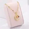 Colar de coração popular da moda transfronteiriço, pingente de cauda de peixe banhado a ouro em aço inoxidável, acessórios europeus e americanos de alta qualidade, corrente para clavícula para mulheres