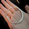 Celebriade da Internet Transmissão ao Vivo Prata Quebrada Várias Duas Pérola Natural Barroca Pulseira Corte Irregular Design de Nicho Pulseira