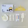 Caixa de presente com conjunto de louças de aniversário, conjunto de cinco peças, pratos de papel para padarias e confeitarias, combinação de talheres e pratos descartáveis