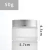 Frascos de Vidrio Mate para Crema, Botellas Transparentes de Múltiples Especificaciones para Crema Facial, Botellas de Muestra Cosmética, Botellas Vacías para Crema de Ojos al por Mayor