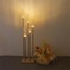 Vela de Ferro Forjado com Cobertura Acrílica de 8 Cabeças para Corredor de Casamento Iluminação de Casamento Arranjo Passo a Passo Decoração de Corredor Galvanizada