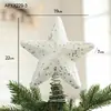 Nuevo Polvo Pegajoso de Espuma Estrella para la Punta del Árbol de Navidad Estrella Explosiva Estrella de Cinco Puntas Decoración Diseño de Escena Navideña Stock Disponible