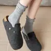 Serie para Niñas "Calcetines de Media Pantorrilla para Mujer" - Nuevo Otoño/Invierno Algodón Estilo Coreano Doble Borde de Volantes Calcetines Holgados para Mujer