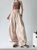 Pantalones casuales color azul dopamina para mujer, delgados de verano, holgados, hip-hop, deportivos, de pierna ancha, para baile, jazz, street dance, para mujer