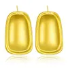 Brincos Studs Retangulares Minimalistas Europeus e Americanos de Titânio Aço 2025 Novos Tendência Design de Nicho Brincos