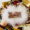 Caja de pestañas de plumas de punto de fábrica moneda puede ser impresa logoImpresión 3D un par de soporte de banda caja de pestañas joyería
